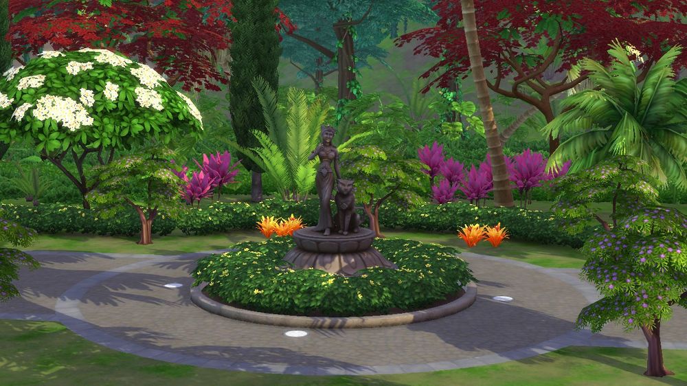 Statue e vegetazione